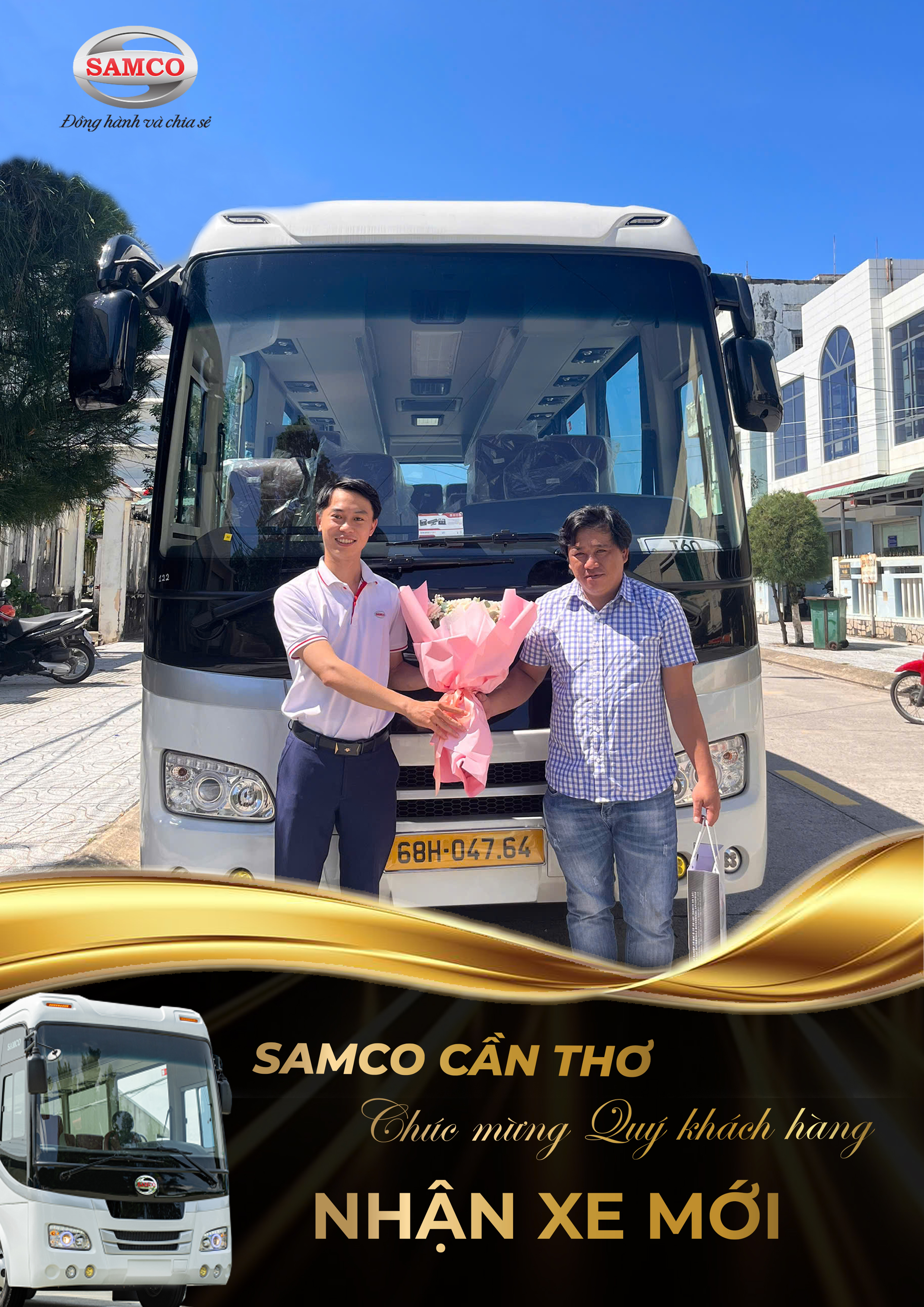 SAMCO CẦN THƠ BÀN GIAO XE SAMCO FELIX SI 34 CHỖ 